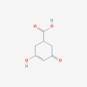 molecular formula C7H8O4 B3053776 3-Hydroxy-5-oxocyclohex-3-enecarboxylic acid CAS No. 56066-20-7