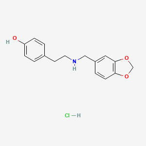 4-[2-(1,3-Benzodioxol-5-ylmethylamino)ethyl]phenol;hydrochloride