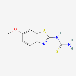 molecular formula C9H9N3OS2 B3053795 1-(6-Methoxybenzo[d]thiazol-2-yl)thiourea CAS No. 56159-93-4