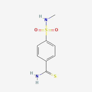 molecular formula C8H10N2O2S2 B3053805 4-(Methylsulfamoyl)benzene-1-carbothioamide CAS No. 56236-81-8