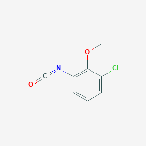 molecular formula C8H6ClNO2 B3053818 1-Chloro-3-isocyanato-2-methoxybenzene CAS No. 56309-55-8