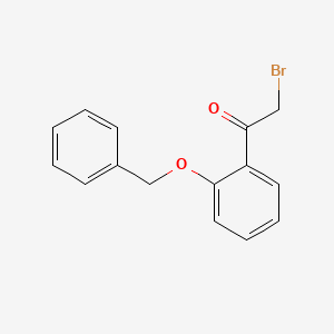 molecular formula C15H13BrO2 B3053835 Ethanone, 2-bromo-1-[2-(phenylmethoxy)phenyl]- CAS No. 56443-24-4