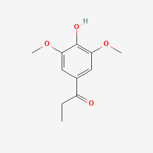 molecular formula C11H14O4 B3053837 1-Propanone, 1-(4-hydroxy-3,5-dimethoxyphenyl)- CAS No. 5650-43-1
