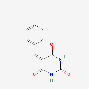 molecular formula C12H10N2O3 B3053840 5-(4-methylbenzylidene)pyrimidine-2,4,6(1H,3H,5H)-trione CAS No. 56504-51-9