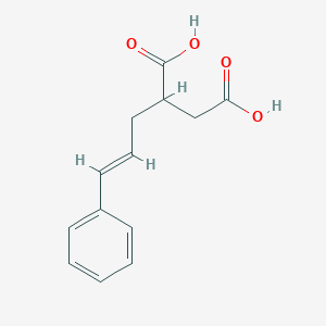 molecular formula C13H14O4 B3053876 2-[(E)-3-phenylprop-2-enyl]butanedioic acid CAS No. 5671-91-0