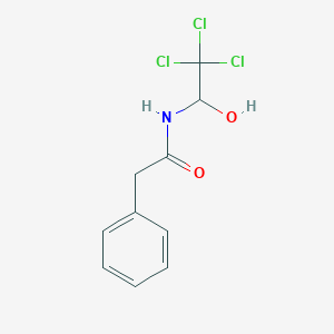molecular formula C10H10Cl3NO2 B3053877 2-Phenyl-n-(2,2,2-trichloro-1-hydroxyethyl)acetamide CAS No. 56737-19-0