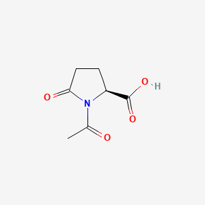 molecular formula C7H9NO4 B3053888 (2S)-1-ACETYL-5-OXOPYRROLIDINE-2-CARBOXYLIC ACID CAS No. 56805-18-6
