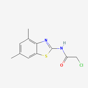 molecular formula C11H11ClN2OS B3053892 2-Chloro-N-(4,6-dimethyl-benzothiazol-2-yl)-acetamide CAS No. 568551-21-3