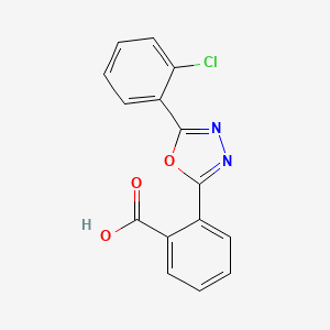 molecular formula C15H9ClN2O3 B3053900 2-[5-(2-Chlorophenyl)-1,3,4-oxadiazol-2-yl]benzoic acid CAS No. 56894-41-8