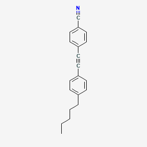 molecular formula C20H19N B3053919 4-[(4-Pentylphenyl)ethynyl]benzonitrile CAS No. 56982-41-3