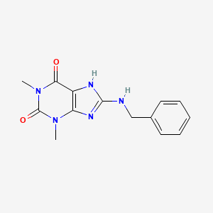 1H-Purine-2,6-dione, 3,7-dihydro-1,3-dimethyl-8-((phenylmethyl)amino)-