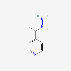 molecular formula C7H11N3 B3053932 4-(1-Hydrazinylethyl)pyridine CAS No. 57037-80-6
