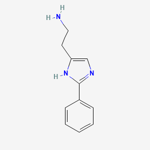 molecular formula C11H13N3 B3053944 2-(2-Phenyl-1H-imidazol-4-YL)ethylamine CAS No. 57118-68-0
