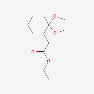molecular formula C12H20O4 B3053948 1,4-Dioxaspiro[4.5]decane-6-acetic acid, ethyl ester CAS No. 57133-55-8