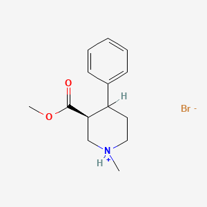 molecular formula C14H20BrNO2 B3053952 Nipecotic acid, 1-methyl-4-phenyl-, methyl ester, hydrobromide, (E)-(+-)- CAS No. 57152-96-2