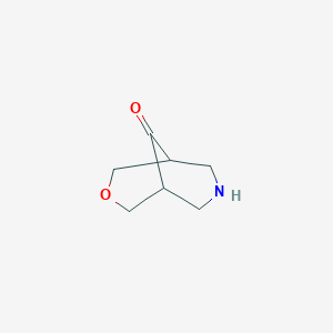 molecular formula C7H11NO2 B3053953 3-Oxa-7-azabicyclo[3.3.1]nonan-9-one CAS No. 57155-42-7