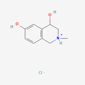 molecular formula C10H14ClNO2 B3053959 1,2,3,4-Tetrahydro-2-methyl-4,6-isoquinolinediol hydrochloride CAS No. 57196-61-9