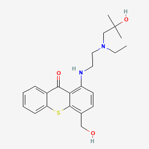 9H-Thioxanthen-9-one, 1-((2-(ethyl(2-hydroxy-2-methylpropyl)amino)ethyl)amino)-4-(hydroxymethyl)-