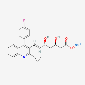 molecular formula C25H23FNNaO4 B3053993 Pitavastatin sodium CAS No. 574705-92-3