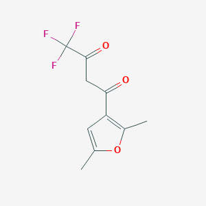 molecular formula C10H9F3O3 B3054039 1-(2,5-Dimethylfuran-3-yl)-4,4,4-trifluorobutane-1,3-dione CAS No. 578-29-0