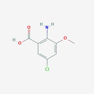 molecular formula C8H8ClNO3 B3054071 2-Amino-5-chloro-3-methoxybenzoic acid CAS No. 58026-22-5