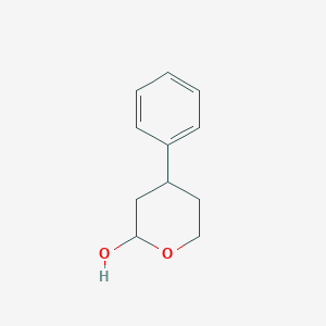 molecular formula C11H14O2 B3054079 4-Phenyltetrahydro-2H-pyran-2-ol CAS No. 58068-76-1