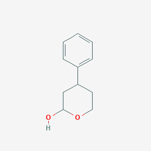 molecular formula C11H14O2 B3054079 2H-Pyran-2-ol, tetrahydro-4-phenyl- CAS No. 58068-76-1