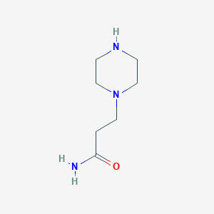 molecular formula C7H15N3O B3054098 3-(1-Piperazinyl)propanamide CAS No. 5815-70-3