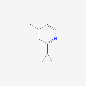 molecular formula C9H11N B3054101 2-Cyclopropyl-4-methyl-pyridine CAS No. 58173-56-1