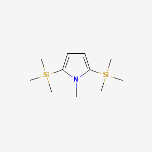 molecular formula C11H23NSi2 B3054125 1H-Pyrrole, 1-methyl-2,5-bis(trimethylsilyl)- CAS No. 5833-54-5