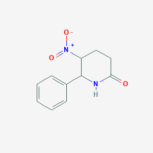 molecular formula C11H12N2O3 B3054132 5-Nitro-6-phenylpiperidin-2-one CAS No. 58373-38-9