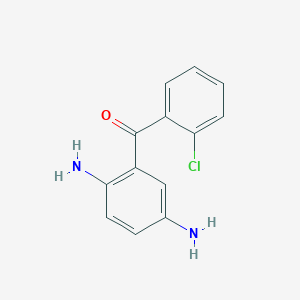 molecular formula C13H11ClN2O B3054143 Benzophenone, 2,5-diamino-2'-chloro- CAS No. 58479-51-9