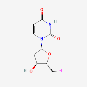 molecular formula C9H11IN2O4 B3054147 2',5'-Dideoxy-5'-iodouridine CAS No. 58510-66-0
