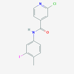 molecular formula C13H10ClIN2O B3054155 2-Chloro-N-(3-iodo-4-methylphenyl)pyridine-4-carboxamide CAS No. 585544-17-8