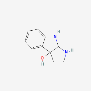 molecular formula C10H12N2O B3054167 Pyrrolo[2,3-b]indol-3a(1H)-ol, 2,3,8,8a-tetrahydro- CAS No. 58635-39-5