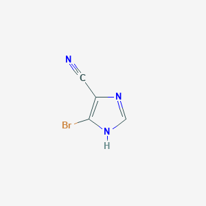 molecular formula C4H2BrN3 B3054174 5-bromo-1H-imidazole-4-carbonitrile CAS No. 586965-53-9