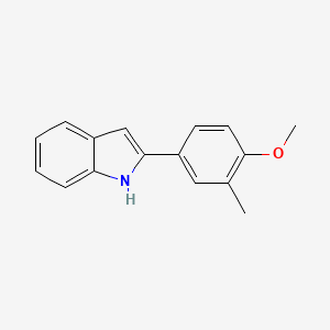 molecular formula C16H15NO B3054175 2-(4-methoxy-3-methylphenyl)-1H-indole CAS No. 58697-59-9