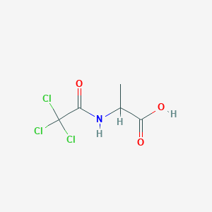 molecular formula C5H6Cl3NO3 B3054178 Alanine, N-(trichloroacetyl)- CAS No. 5872-14-0