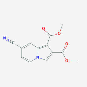 molecular formula C13H10N2O4 B3054182 Dimethyl 7-cyanoindolizine-1,2-dicarboxylate CAS No. 58747-63-0