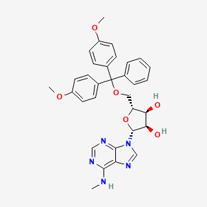molecular formula C32H33N5O6 B3054199 Adenosine, 5'-O-[bis(4-methoxyphenyl)phenylmethyl]-N-methyl- CAS No. 588698-71-9
