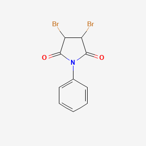 molecular formula C10H7Br2NO2 B3054203 3,4-Dibromo-1-phenylpyrrolidine-2,5-dione CAS No. 58879-90-6