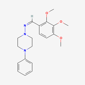 4-phenyl-N-[(1Z)-(2,3,4-trimethoxyphenyl)methylene]piperazin-1-amine