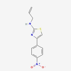 molecular formula C12H11N3O2S B3054220 Allyl-[4-(4-nitro-phenyl)-thiazol-2-yl]-amine CAS No. 5898-41-9