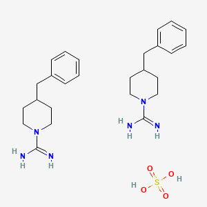 molecular formula C26H40N6O4S B3054241 4-benzylpiperidine-1-carboximidamide;sulfuric acid CAS No. 59084-01-4
