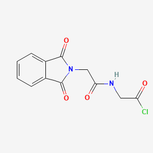 molecular formula C12H9ClN2O4 B3054255 2-(2-(1,3-Dioxoisoindolin-2-yl)acetamido)acetyl chloride CAS No. 59180-28-8