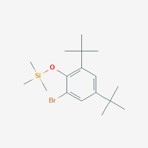 molecular formula C17H29BrOSi B3054256 (2-Bromo-4,6-di-tert-butylphenoxy)(trimethyl)silane CAS No. 5920-84-3