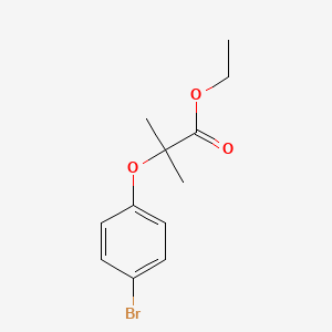 molecular formula C12H15BrO3 B3054263 Ethyl 2-(4-bromophenoxy)-2-methylpropanoate CAS No. 59227-80-4