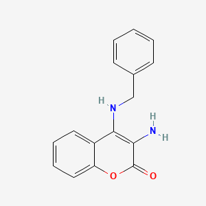 molecular formula C16H14N2O2 B3054277 3-Amino-4-benzylaminocoumarin CAS No. 59288-12-9