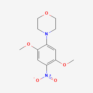 molecular formula C12H16N2O5 B3054296 4-(2,5-Dimethoxy-4-nitrophenyl)morpholine CAS No. 59411-71-1