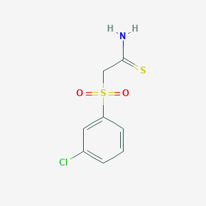 molecular formula C8H8ClNO2S2 B3054361 2-(3-Chlorobenzenesulphonyl)thioacetamide CAS No. 59865-86-0